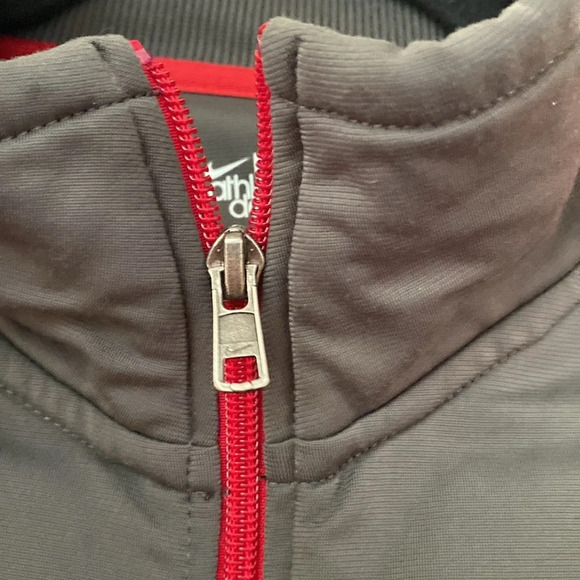 Nike The Athletic Dept Full Zip Sweatshirt Size XL Mens Gray Red Swoosh Jacket - Picture 7 of 10